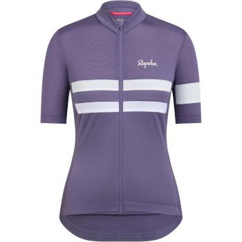Maillot Rapha Brevet Ciclismo Ligero Lila Blanco Mujer - L