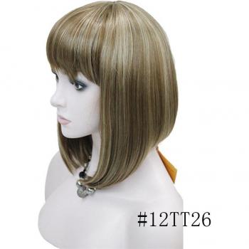 StrongBeauty Women's Synthetic Bob Wig - Short Straight Hair with Bangs