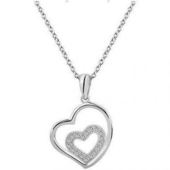 Joaly Argent Coeur avec Oxydes de Zirconium