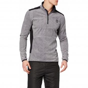 Quiksilver Aker Sudadera Técnica con Cremallera hasta Media Altura, Hombre, Gris
