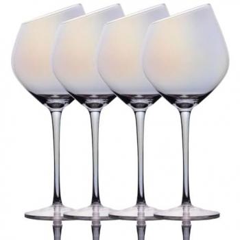 Intirilife Wein-Gläser 470 ml – Schimmer, spülmaschinenfest, 4‑teilig