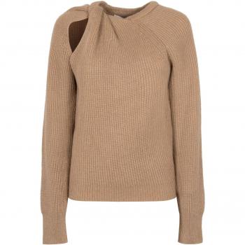 Stella McCartney Women's Crew-Neck Cashmere Sweater - Ocher - Size XS