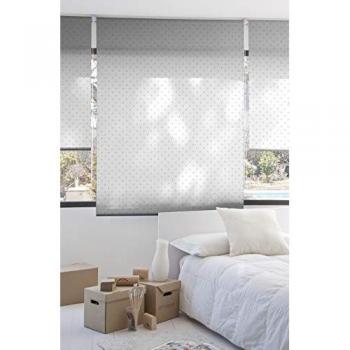 Estoralis | estores personalizados easyfix texturas | 100 x 150 cm (ancho por alto) tamaño de tela 97 x 150 cm | modelo motas-1 color beige