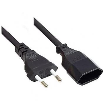Good Connections Euro Extension Cable Type C Plug to Socket, Black, 0.75 mm², 0.2 m
