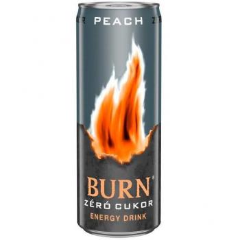 Pack 12 unidades de Burn Durazno lata 500ml