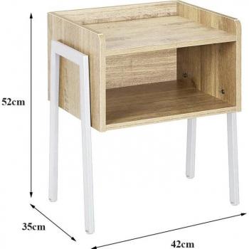 Industrial Style Wooden Bedside Table 42 x 35 x 52 cm
