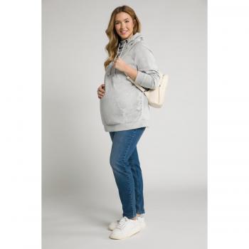 Plus Size Bellieva Grey Cotton Sweatshirt with Elastic Side Insets, Women's Sizes 24/26 (Ulla Popken)