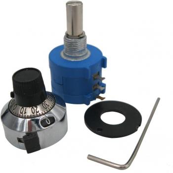 Precision 2K Ohm Multiturn Potentiometer with 10 Ring Adjustable Dial