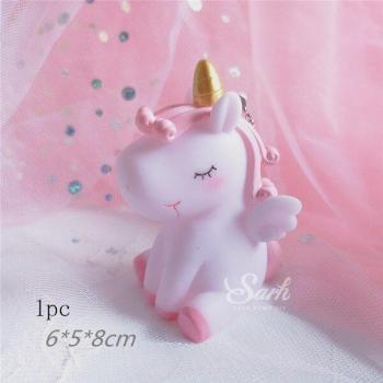 Decoración de pastel unicornio rosa