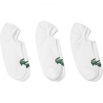 Calcetines Lacoste Blancos Invisibles con Logo (2 Pares) - Talla 39-42