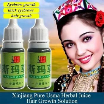 Jus d’Herbe Usma pour Sourcils et Cils Épais