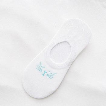 Women's Cotton Cat Face Boat Socks