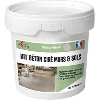 BÉTON CIRÉ EN KIT : Spécial Murs - Lilas Mauve - 5 m² - Mate - ARCANE INDUSTRIES