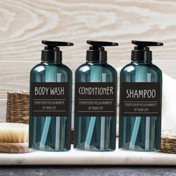 Set de botellas dispensadoras de jabón para baño