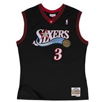 Camiseta NBA Mitchell & Ness Allen Iverson 76ers Negra