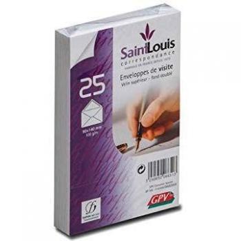 Set de 25 enveloppes de visite blanches 90x140 100g/m² adhésives