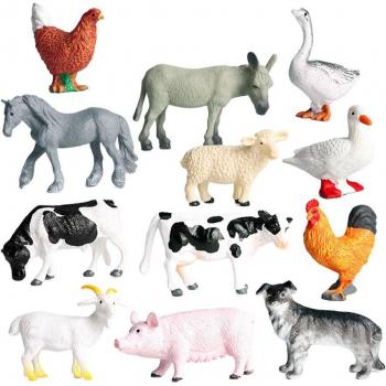 Toppers de gâteau pour enfants, animaux de ferme, 12 pièces