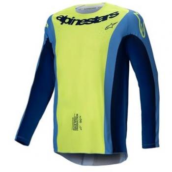 Alpinestars Techstar Melt Fluorescent Yellow-Blue Jersey