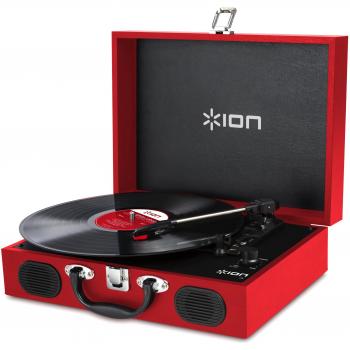ION Audio Vinyl Transport - Giradischi Valigetta Portatile con Casse, Tre Velocità (33 1/3, 45 E 78 Giri)