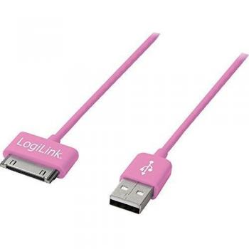 LogiLink UA0166 1m pink Daten- & Ladekabel für iPod, iPhone & iPad