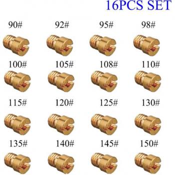 16Pcs Carburetor Main Jet Kit for PWK Keihin OKO CVK 90-150