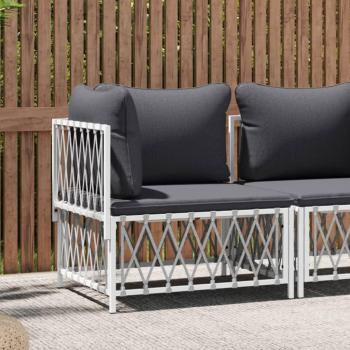 Cantos Verdejante VidaXL Sofá Jardim Branco