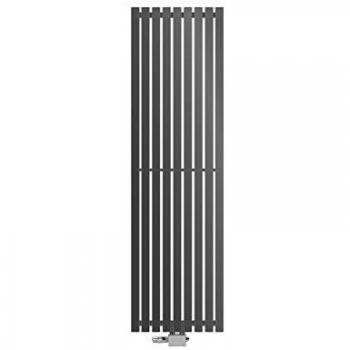 Radiador Vertical Ecd Alemania Stella Antracita 480 x 1600 mm con Conexión Central y Termostato, Diseño Moderno para Baño