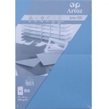 ARTOZ Karten 1001 B6, 107362264, 220g, blau, 5 Blatt