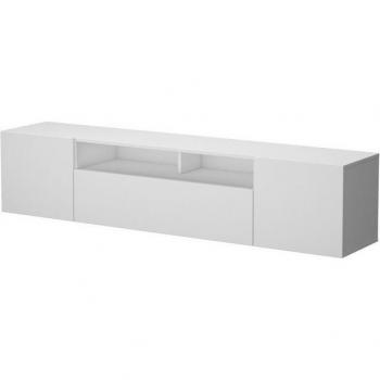 Table de télévision Sogood MBTV03 – 3 portes, finition blanc mat