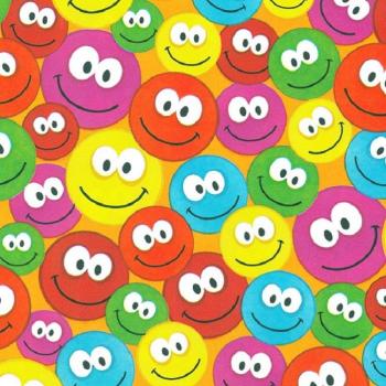 Papier cadeau en rouleau sourires 30 cm (1 pc.)