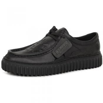 Clarks ST Torhill Low‑Top Boys Shoe, Black – UK Size 4