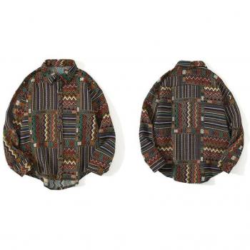 Camiseta de Manga Larga Estilo Hip Hop con Diseño de Bloques de Color