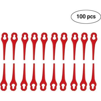 100Pcs Plastic Lawn Mower Blades 12*7mm
