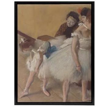 Edgar Degas Ballerina Portrait – Framed Canvas, 24” W × 32” H (Beige)