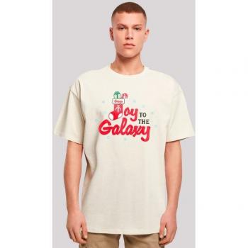 Star Wars Joy to the Galaxy XMAS T-Shirt – F4NT4STIC Herren XL, beige, Oversize Rundhals, 100 % Baumwolle, Premium Qualität