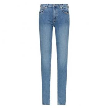 Damen Skinny Jeans, Größe 44, knöchelfrei, blau