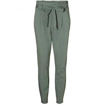 Vero Moda Pantalones Loose Paperbag Verde para Mujer
