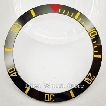 38mm Black/Coffee Ceramic Watch Bezel for Men's Automatic Movement