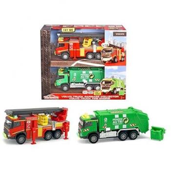 Ensemble Camion Pompiers et Camion Poubelle
