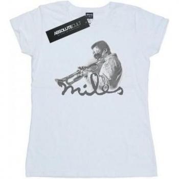 Miles Davis Ladies Profile Sketch Cotton T-Shirt