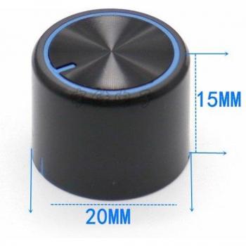 10 Piece Plastic Knob Cap - 20x15MM - Blue, Red, Orange for 6MM Flower Shaft