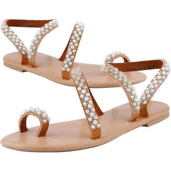 Sandalias informales de suela plana para mujer