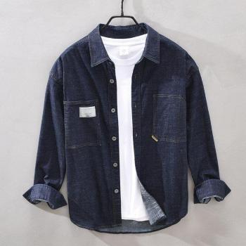 Camisa Casual de Manga Larga Estilo Japonés