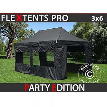 Gazebo Rapido 3x6m – Modello PRO in Nero