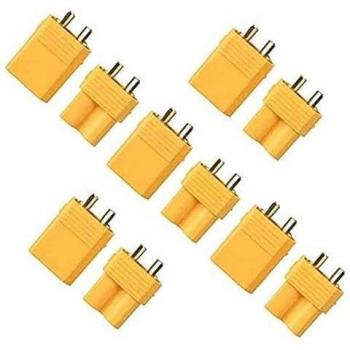 Connecteurs XT30 Résistants à la Flamme – 10 Pièces – Jaune – YUNIQUE FRANCE – Batteries RC