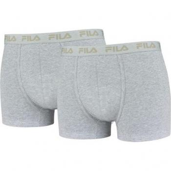 Pack 2 boxer Fila Basic grigio cotone sportivi uomo
