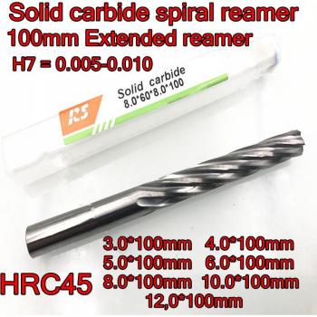 Precision Solid Carbide Extension Reamer 100mm H7