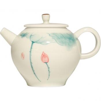 Tetera Kungfu de Porcelana 150ML con Diseño Loto - Personalidad Simple LB80704