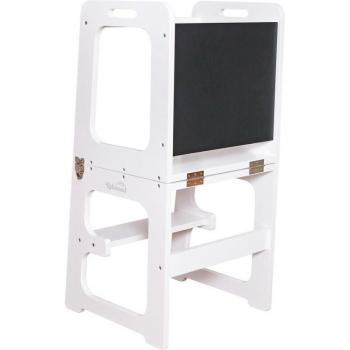 Montessori Tower Pro – 43x40x86 cm con Barra di Sicurezza, Lavagna, Scrivania