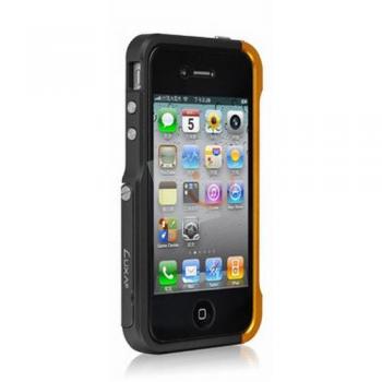 Custodia in alluminio LUXA2 Alum Armor nera/oro per iPhone 4/4S